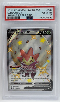 2021 Pokemon Black Star Promo Shining Fates Tins #084 PSA GEM MINT 10 ELDEGOSS V - Image 1