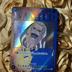 Donquixote Doflamingo One Piece WANTED DEAD OR ALIVE 5 WAIFU Anime Foil Card - Image 1