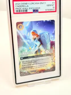 DISNEY LORCANA EN C1-LORCANA CHALLENGE PROMO #3 CINDERELLA STOUTHEARTED PSA 10 - Image 3