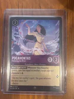 Disney Lorcana-Winterspell-Pocahontas-Following the Wind-#42-Cold Foil-M/NM - Image 1