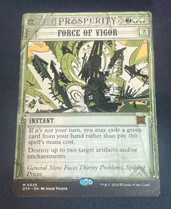 MTG 0029 Force of Vigor - Outlaws of Thunder Junction Breaking News Magic Card - Image 1