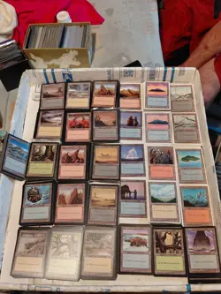 200+ Vintage Magic: The Gathering Lands Lot MTG 1994 to 1998 | Mixed Conditions - Image 1
