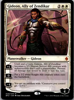 Gideon, Ally of Zendikar 29 Mythic Battle for Zendikar Magic: The Gathering LP - Image 1