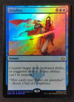 MTG: Disallow FOIL!! AETHER REVOLT!! NM!! NEVER PLAYED!! Magic the Gathering! - Image 1