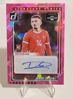 Panini- 2025-26 Donruss Road to FIFA WC Andi Zeqiri #SS-AZ Auto RC- SUI - Image 1