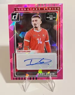 Panini- 2025-26 Donruss Road to FIFA WC Andi Zeqiri #SS-AZ Auto RC- SUI - Image 2