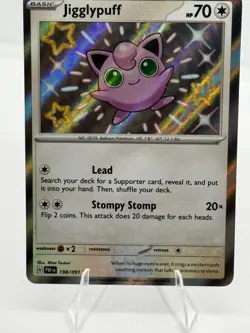 Jigglypuff 198/091, Paldean Fates, Baby Shiny Pokemon TCG Card NM - Image 4