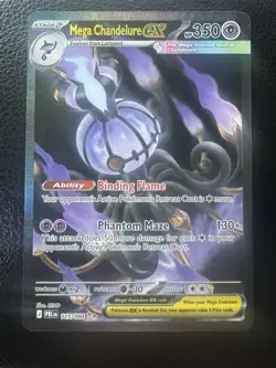 Mega Chandelure EX 115/119 Pitch Black Sir Special Illustration Rear - Image 1