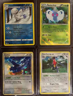 Pokemon Lot 16 Cards (5 Holo) Butterfree Latios Garchomp Pikachu Eevee Vintage - Image 5