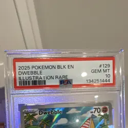 2025 Pokemon Black Bolt Dwebble Illustration Rare #129/086 PSA 10 GEM MINT - Image 4