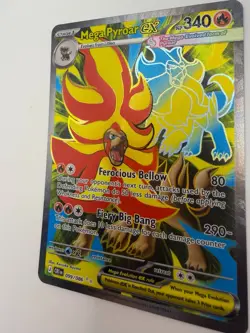 Mega Pyroar ex 099/086 Chaos Rising Ultra Rare Pokemon Card Near Mint - Image 2