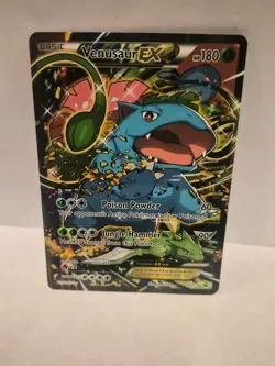 Pokemon TCG Venusaur EX Black Star Promo Full Art Holo Card XY123 - Image 1