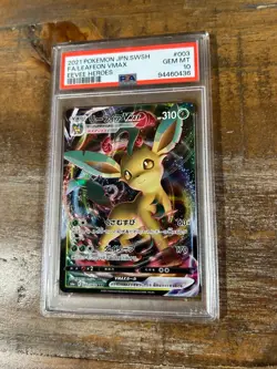 Pokemon 2021 Eevee Heroes Full Art LEAFEON VMAX Japanese #003 PSA 10 Gem Mint 3 - Image 1
