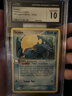 CGC 10 GEM MINT Sealeo EX Legend Maker 43/92 2006 Pokemon Card - Image 1