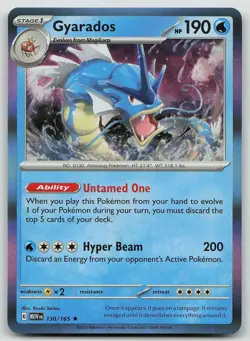 Pokemon Gyarados 130/165 151 Rare Holo NM - Image 1