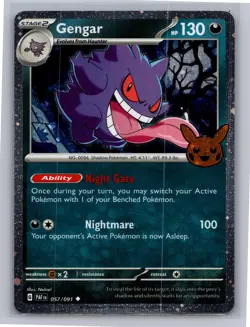 Gengar (Cosmos Holo) 057/091 Holo Rare Trick or Trade BOOster 2024 Pokemon NM 1A - Image 1