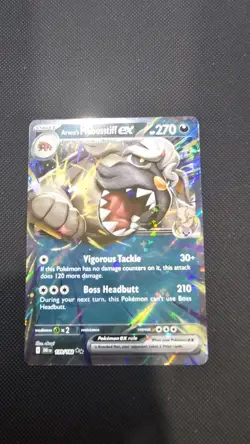 Pokemon TCG Arven's Mabosstiff EX 139/182 Double Rare - Destined Rivals - Image 1