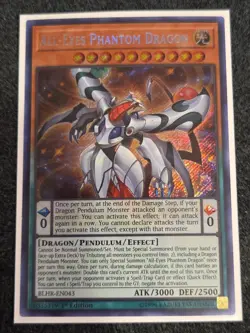 Yugioh All-Eyes Phantom Dragon BLHR-EN043 Secret Rare 1st Ed NM - Image 1