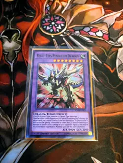 YUGIOH BEAST-EYES PENDULUM DRAGON BOSH-ENSE1 SUPER LIMITED ED NM - Image 1