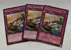 Yugioh Fossil Excavation 3x Trap Cards - Image 1