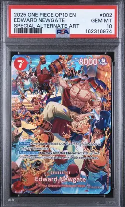 2025 One Piece OP10 Edward Newgate SP Alt Art ST15-002 OP10 SP PSA 10 - Image 1