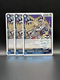 3x Prisoner of Impel Down OP16-042 The Time of Battle English One Piece Playset - Image 1