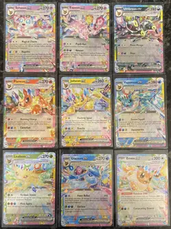 Pokemon TCG - Prismatic Evolutions: Complete set of 9 Eeveelutions ex cards - Image 1