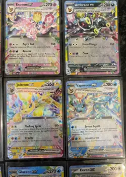 Pokemon TCG - Prismatic Evolutions: Complete set of 9 Eeveelutions ex cards - Image 3