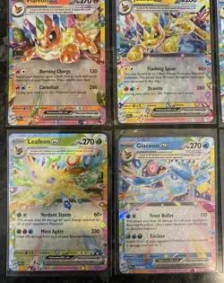 Pokemon TCG - Prismatic Evolutions: Complete set of 9 Eeveelutions ex cards - Image 4