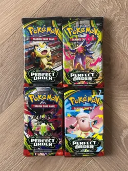 Pokemon Mega Evolution PERFECT ORDER - Trading Card Game 1 Pack = 10 Cards - Image 1