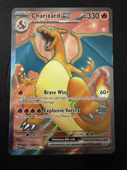 Charizard ex 183/165 Scarlet & Violet 151 Ultra Rare Full Art Pokemon Card TCG - Image 1