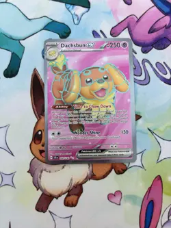 Pokemon TCG Dachsbun EX Card Stellar Crown Series 160/142 Full Art Mint - Image 1