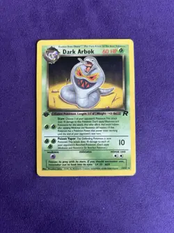 Pokemon TCG First Edition Dark Arbok Card Team Rocket Series 19/82 Near Mint - Image 1