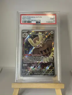 Pokemon TCG Noctowl Stellar Crown ETB Promo Card 141 PSA 9 Graded Card - Image 1