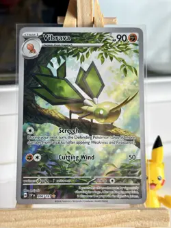 Pokemon TCG Vibrava Illustration Rare Card Surging Sparks Series 206/191 NM - Image 1
