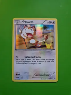 Pokemon TCG Meowth 53/83 Generations 20th Anniversary Promo Holo Card LP - Image 1