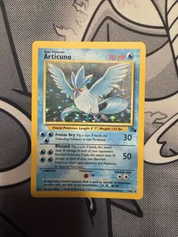 Pokemon TCG Articuno Unlimited Fossil Holo Card 2/62 Vintage VERY CLEAN - Image 1
