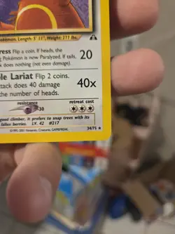 Ursaring - 34/75 - Pokemon Neo Discovery Unlimited Rare Card WOTC LP - Image 5