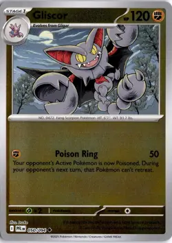 Gliscor 050/094 Reverse Holo ME02: Phantasmal Flames Pokemon Card TCG - Image 1
