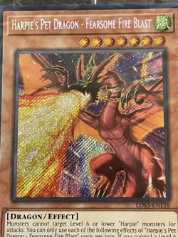 Harpie’s Pet Dragon - Fearsome Fire Blast LDS3-EN138 Limited Edition Secret Rare - Image 2