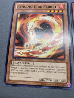 Yu-Gi-Oh! 2X Fencing Fire Ferret Common 1st Edition JOTL-EN097 MP - Image 2