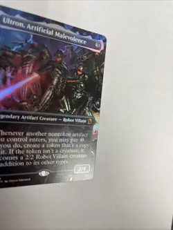 Ultron Artificial Malevolence Borderless Foil Superheros Card #0344 MTG LP - Image 2