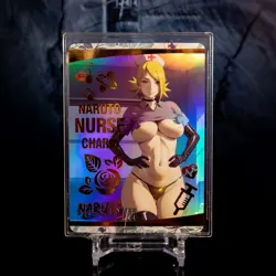 Temari Waifu Card Naruto Custom Flash Gold Holo Foil Anime Nurse Charm ACG - Image 1
