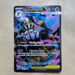 Pokemon TCG Mega Chandelure EX 099/084 Ultra Rare Holo Card Pitch Black NM - Image 1
