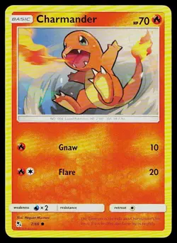 Pokemon Card Hidden Fates Charmander 7/68 Common - Image 1