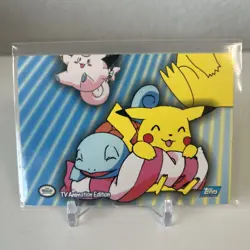 Pokemon Topps Series 3 Puzzle Card P05 of 6 (Squirtle & Pikachu) - Image 1