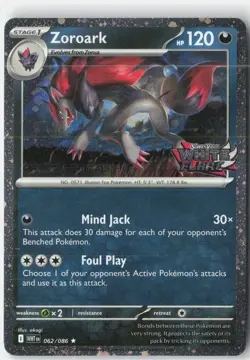 Zoroark (White Flare Stamped) Rare Miscellaneous Cards & Products 062/086 NM - Image 1