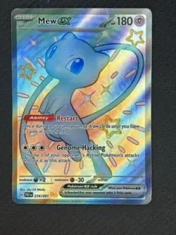 Pokemon Mew ex Holo Shiny Ultra Rare SV: Paldean Fates 216/091 NM - Image 3