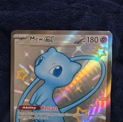 Pokemon Mew EX Shiny Ultra Rare Holo 216/091 SV: Paldean Fates Basic 180 HP - Image 2