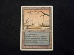 MTG 1x Fourth 4th Edition MP German FWB MISPRINT Drudge Skeletons / Swamp (art) - Image 1